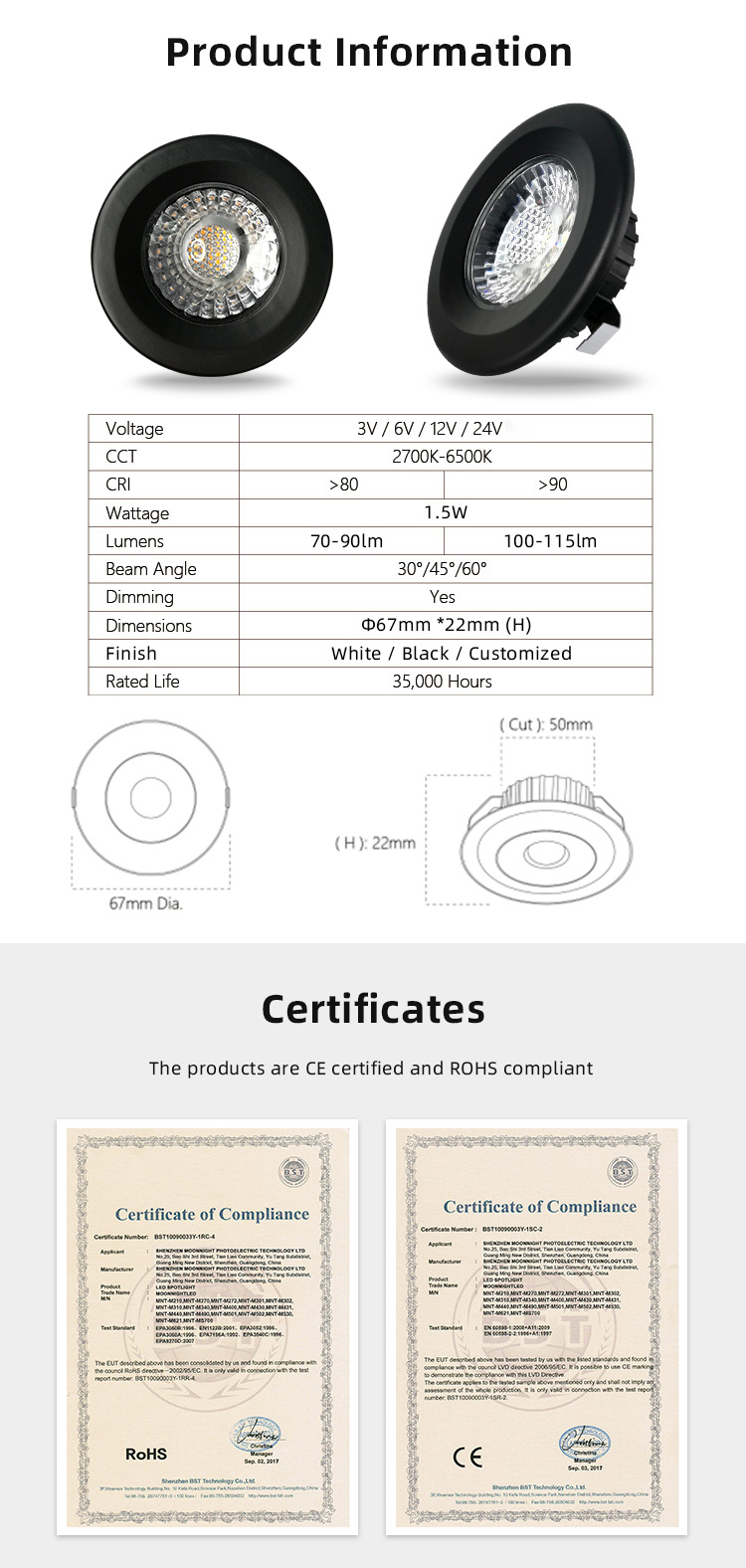 Encastrable Dimmable Led Lights Cabinet Australian Standard Mini Recessed Led Down Light Surface Led Downlight