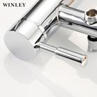 Brass plated material temperature adjustable hot cold water basin sink kitchen faucet locks