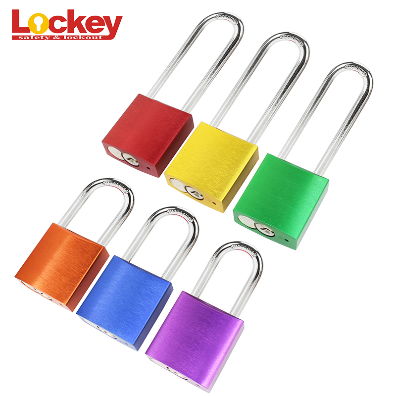 Custom Industrial Keyed Padlock Pad lock Colorful Aluminum Safety Lockout Padlocks