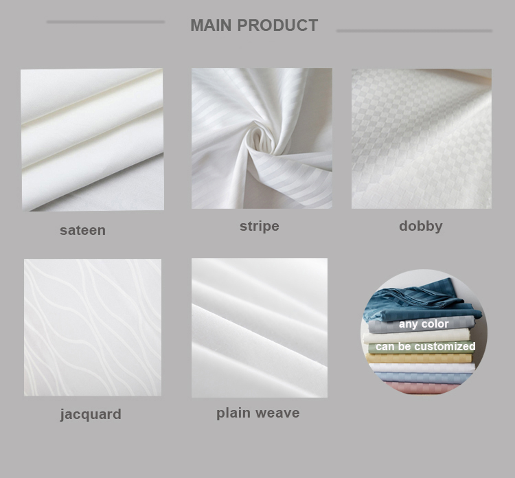 100% cotton fabric with jacquard pattern for hotel sheets