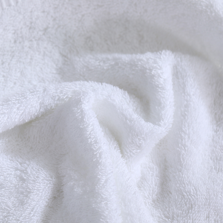 100% Cotton White Color Hotel Bathroom Dobby Border Towel Set With Hotel Logo Embroidery