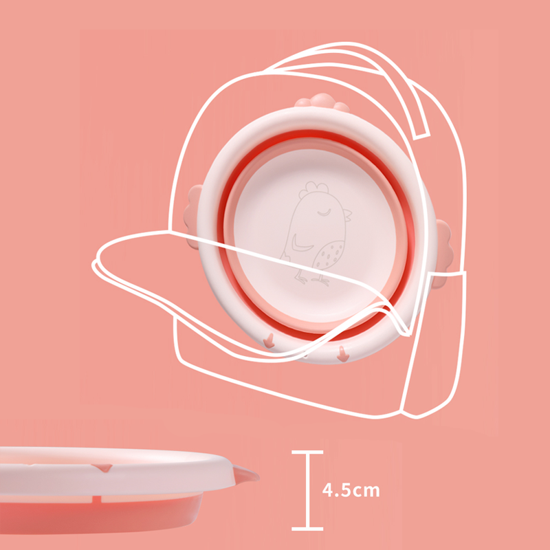 2020  portable foldable washbasin handles dish pan plastic washbasin travel washbowl for baby bath basin
