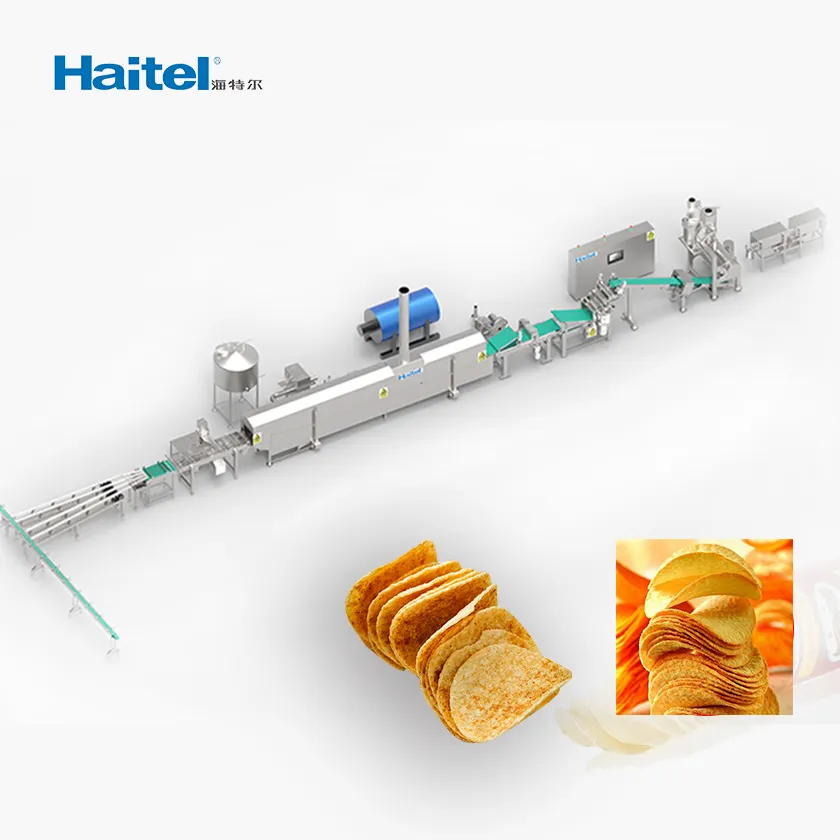 Haitel New potato flakes production line Compound potato chips machine with CE