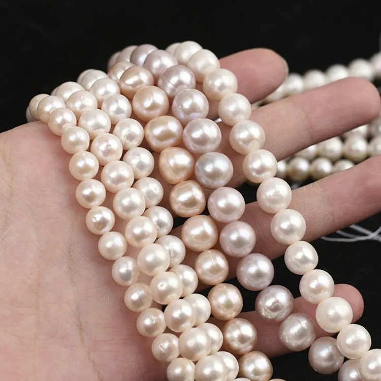 7-8 mm Naturel Freshwater Cultured Pearl Round Loose Beads Strand 15/"AA