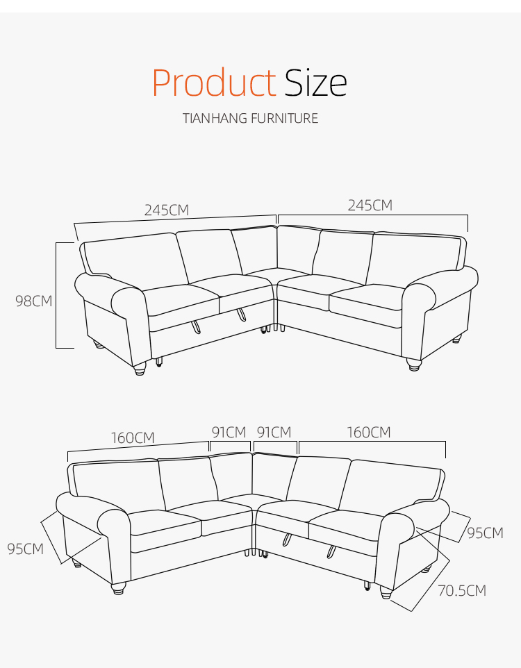 fabric l shape sofa cum bed high quality corner sofa bed factory wholesale