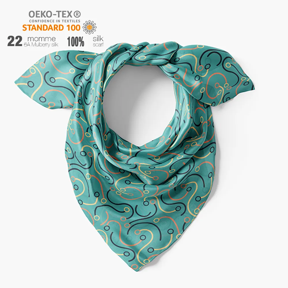 Китай, на заказ, 100% шелковый шарф, квадратная наволочка из чистого натурального шелка с сертификатом OEKO
