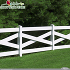 Showtech Crossbuck 4 rail pvc plastic vinyl Ranch farm horse rail fence panels