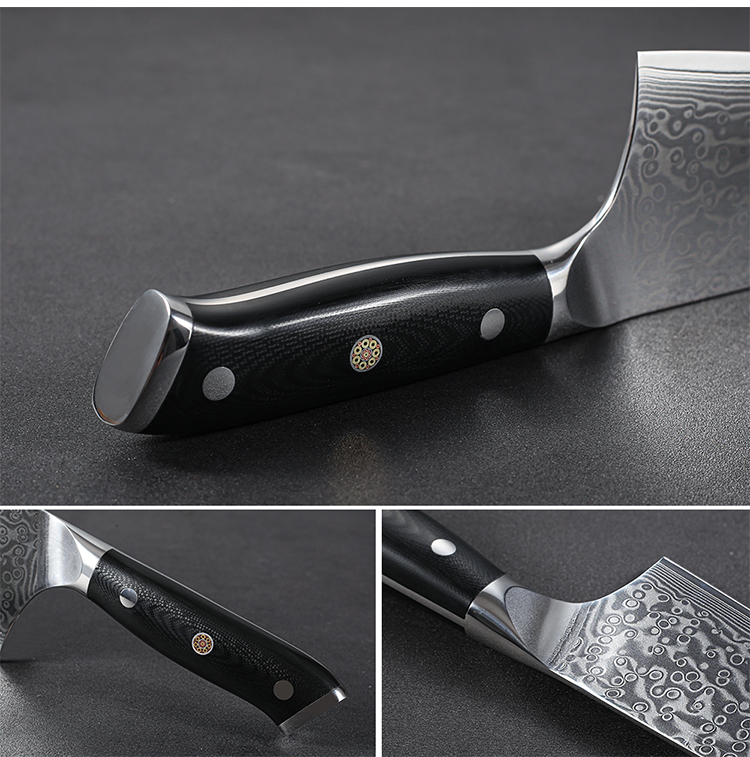 Professional  9" Damascus Kitchen Chef Knife with G10 Handle