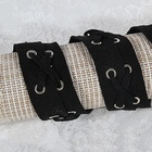 Kavatar Black Grommet Black Cotton Drawcord Tape Eyelet Trim