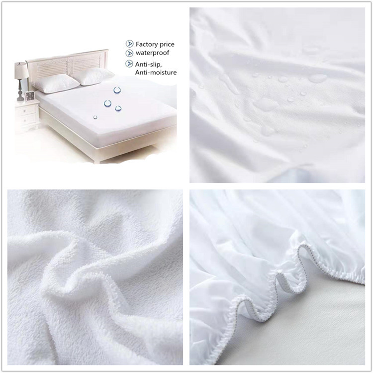 Anti Dust Mite Fully Enclosed terry fabric waterproof mattress encasement for home/hotel/hospital