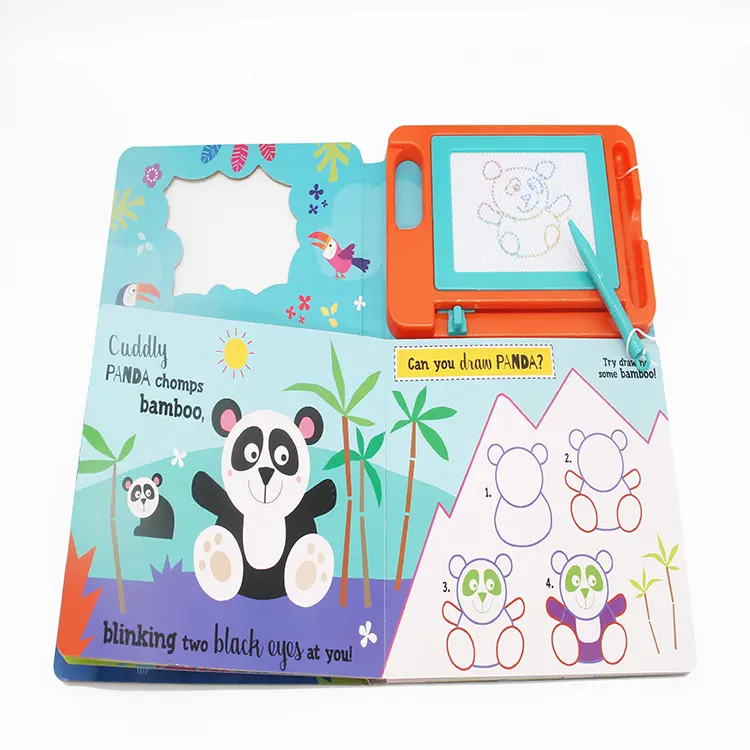 The price of new design in 2020 fun  leaning with draw book for children magnet book