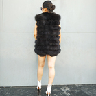 Wholesale Fashion xxxl Women Sleeveless Natural Genuine Fox Fur Vest Real Fur Gilet with Hood