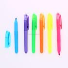 High Quality Fluorescent Ink Highlighter Marker Pen With Chisel Fiber Tip For Promotional Gift Office