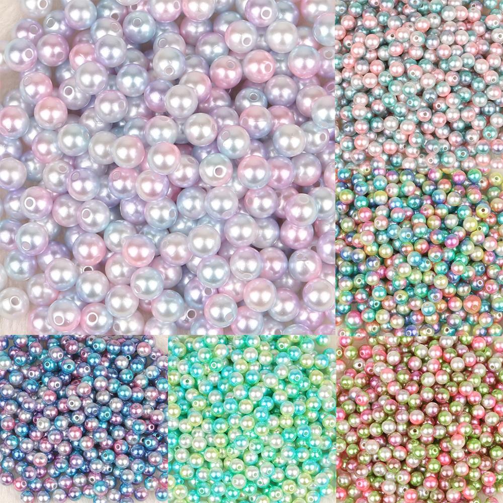 Wholesale 3-12mm Rainbow Color No Hole ABS Plastic Imitation Pearl Beads diy 10#