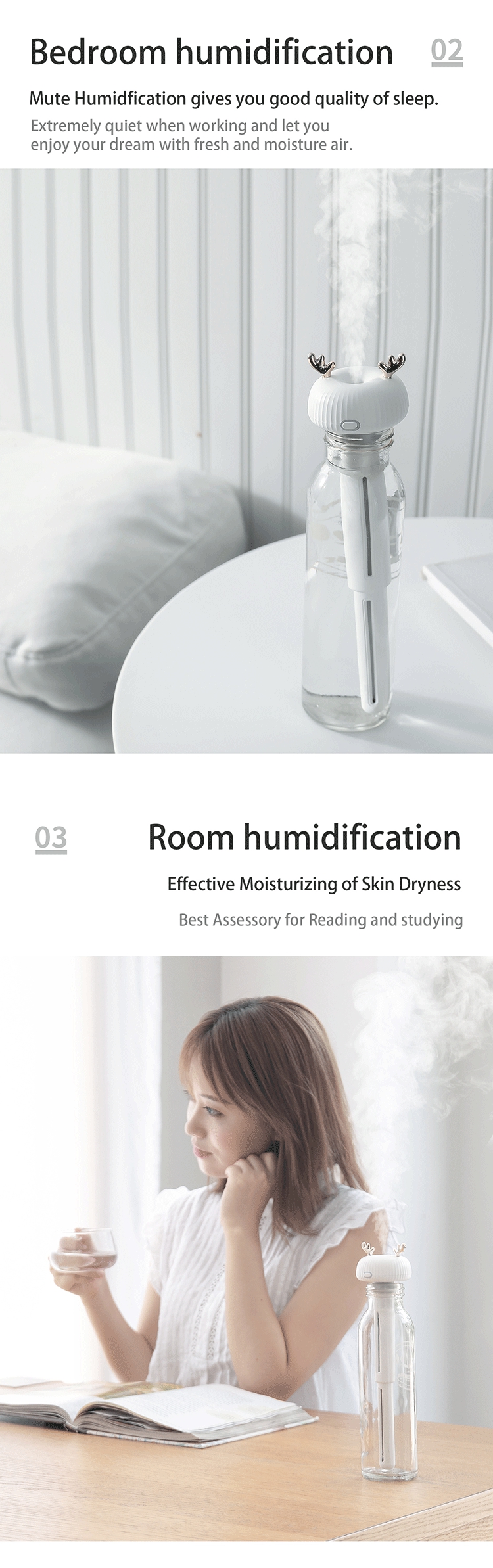 2019 High Quality Aroma Essential Oil Diffuser MINI Business or Company Gifts Personal Gift, for Health Care Gift Item 1.5 320ML