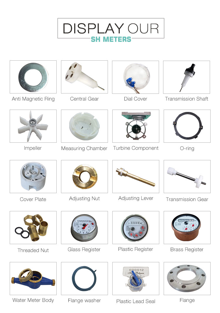 DN15mm multi jet plastic water meter mechanism part