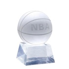 Good k9 crystal NBA basket ball decorative basket ball model Gift crystal glass sports basketball globe
