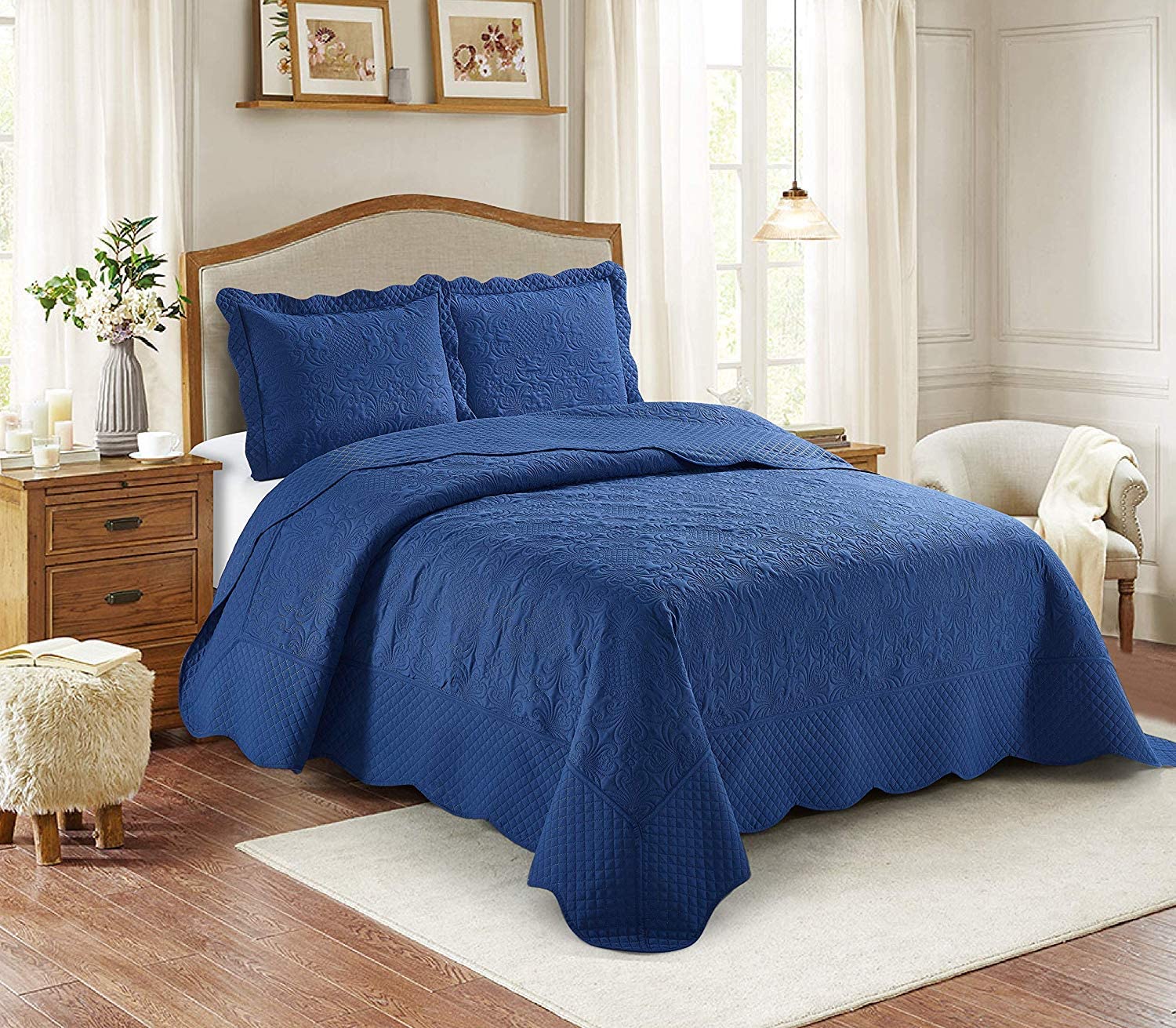 Hot Selling Good Quality set of bed linen Fabric Ultrasonic Quilt