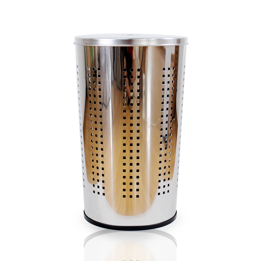 Hotel Round Shape Customized Color 35L/46L Waste Bin Stainless Steel Dustbin Trash Can