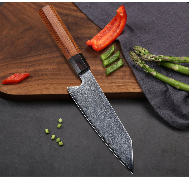 High Carbon Damascus Japanese Chef Knife with Rosewood Handle