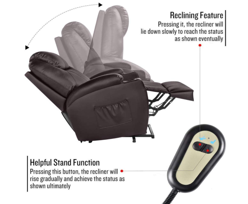 Modern Style Single Seater 8 Point Vibration Massage With Heating Swivel And Rocker Manual Recliner Chair