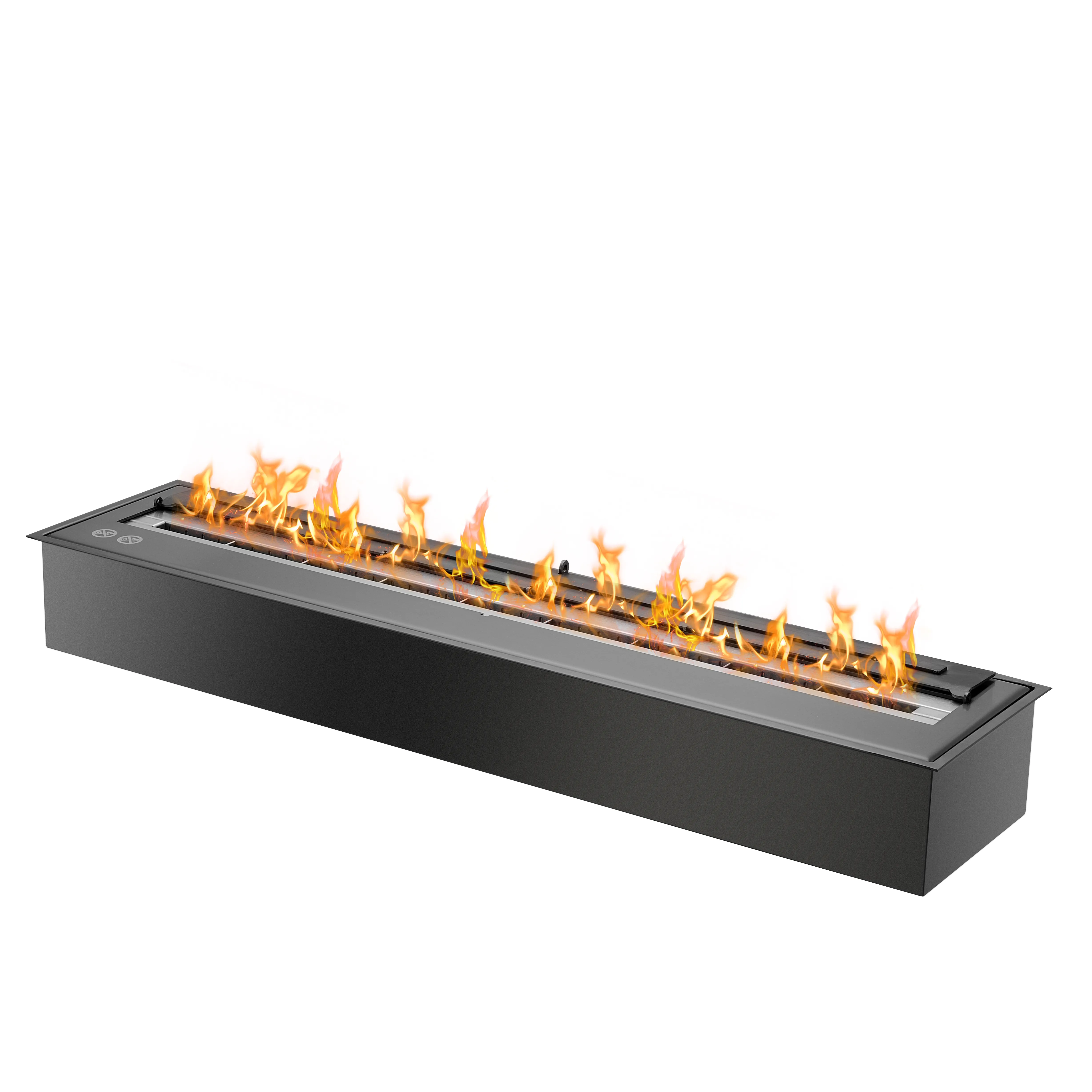hot sale 36 inch outdoor usage burner stainless chimney built in wall ethanol fire