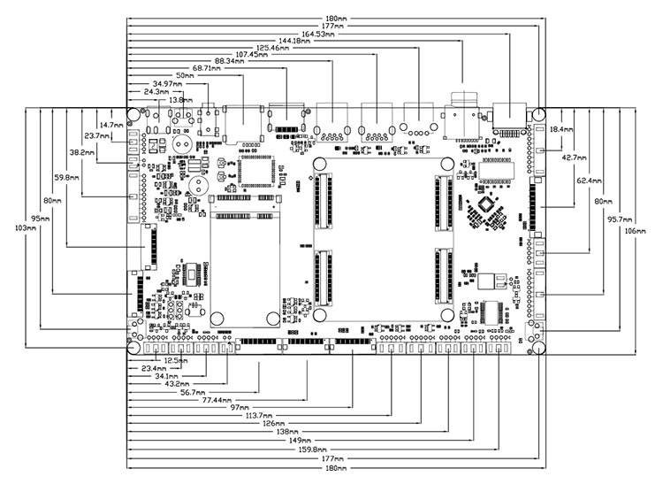 Rongpin RK3399pro ARM board Rockchip six core Android QT open source board evaluation board RD3399pro
