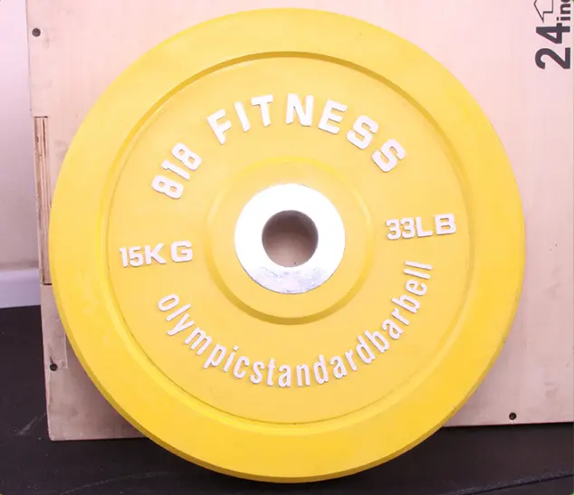 Ready to ship high quality gym fit weightlifting o lympic rubber weight plate