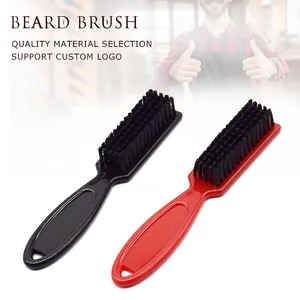 plastic handle cleaning small hair and beard fade brushes for men acceptable custom logo