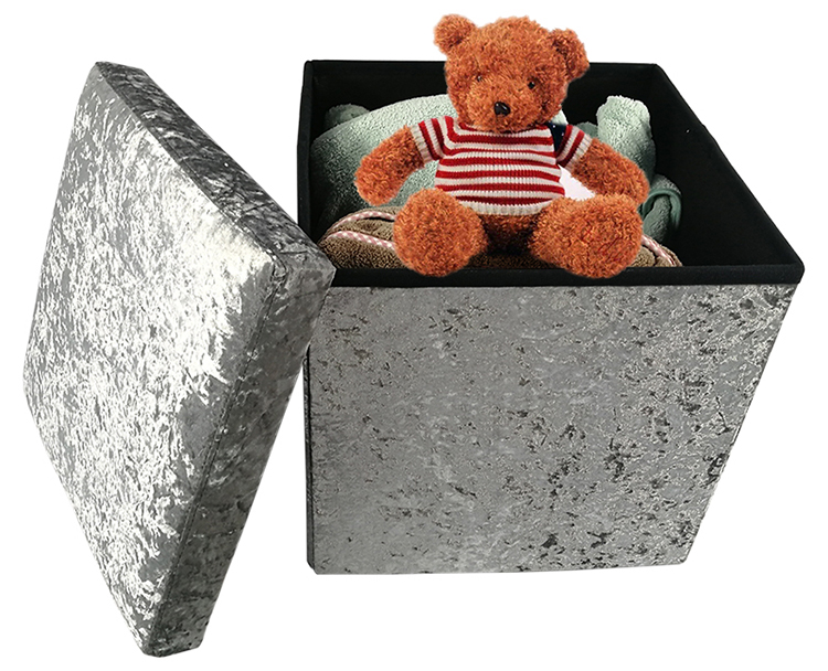 uk popular storage ottoman crushed velvet storage ottoman foldable fabric ottoman storage