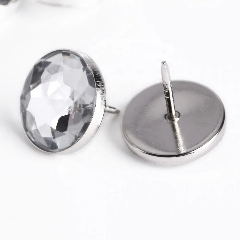 Acrylic Crystal Nail Sofa Diamond Button for Sofa Upholstery