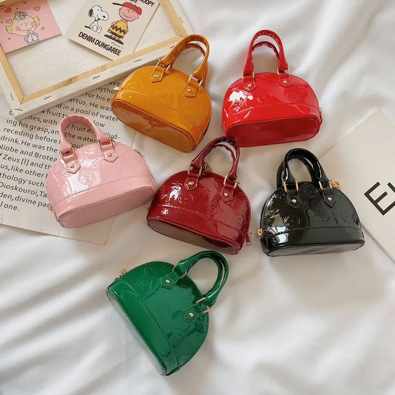 Korean shell bag fashion shoulder messenger purse kids purse bags baby girls handbag kids mini crossbody bags