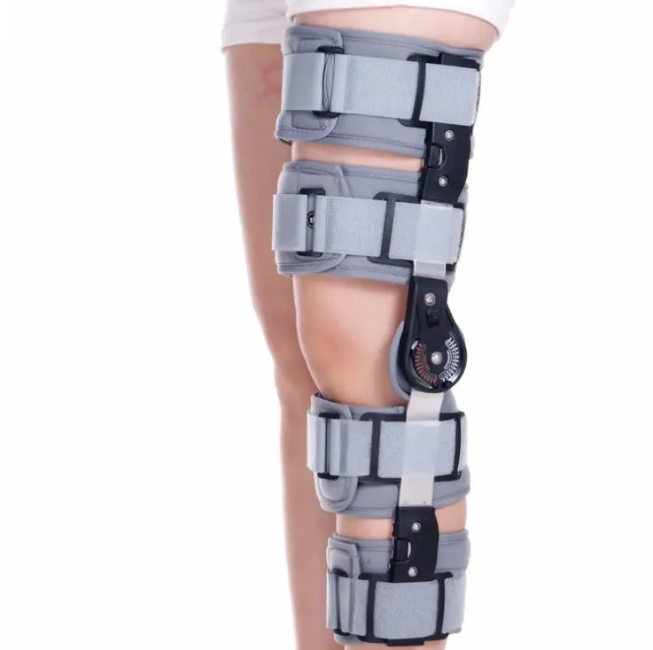 Medical Post-op Knee Support / Orthopedic Angle Adjustable Rom Neoprene Hinged Knee Brace And Support