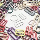 Custom metal iron nylon coated bra strap buckle adjustable ring slider and hook accessory adjuster