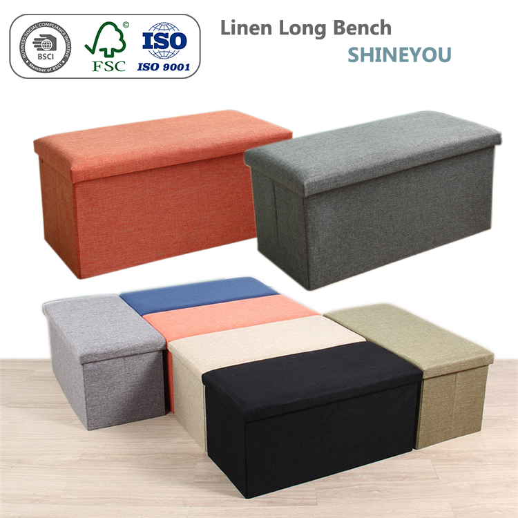 manufacture directly foldable storage ottoman and new folding storage stool footstool