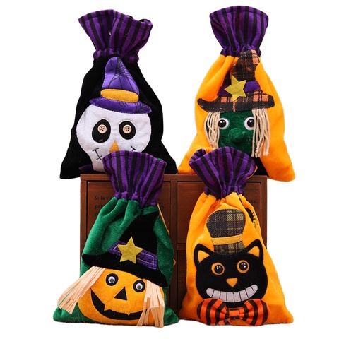 halloween kids pumpkin witch ghost black cat gift bags halloween