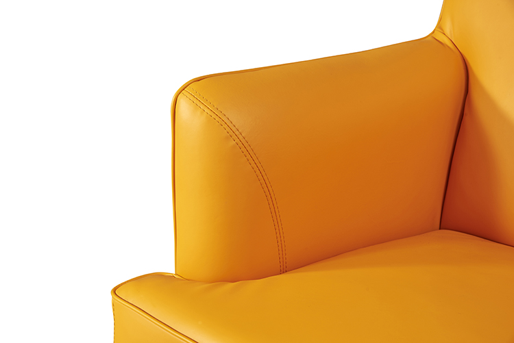 Modern Genuine Leather Upholstered Armchair for Living Room