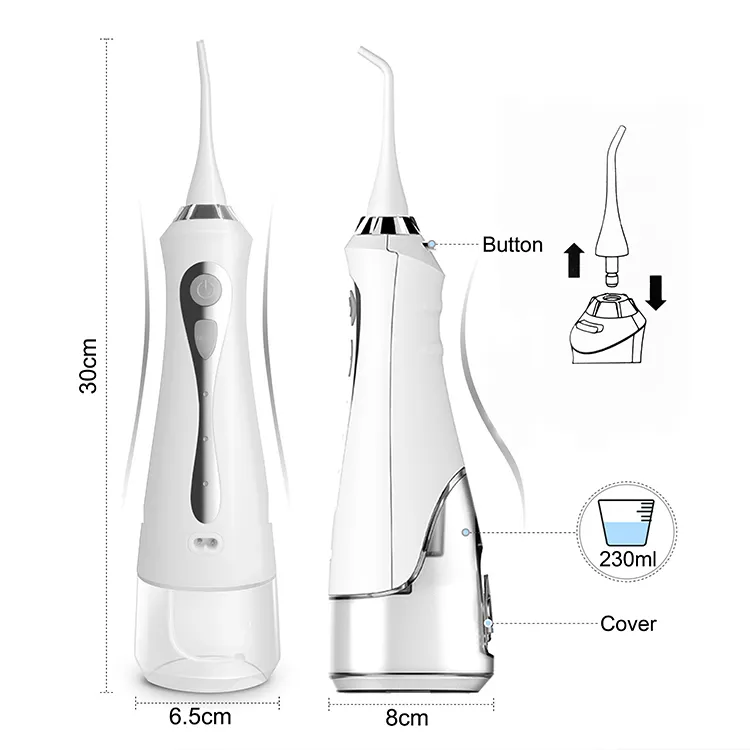 2020 Home And Travel 230ml Ipx7 Rechargeable Dental Care Professional Oral Irrigator Portable Water Flosser For Teeth