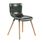 Luxury Black Pu Leather Dining Chair,Restaurant Solid Wood Chair