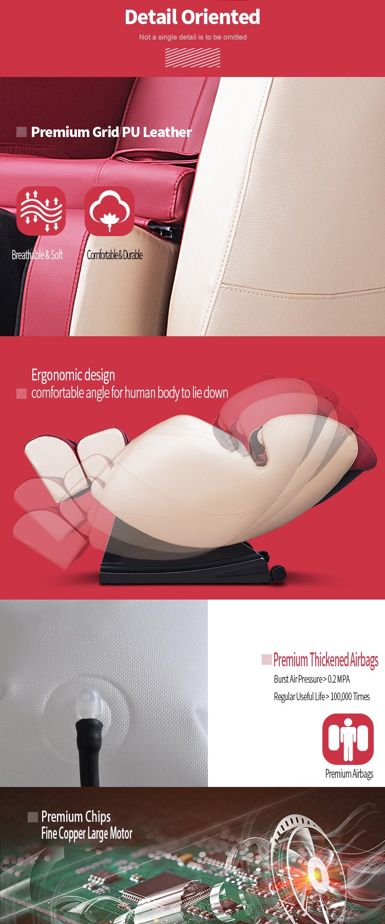 Best 3D massage chair zero gravity finger pressure kneading luxury office massage chair