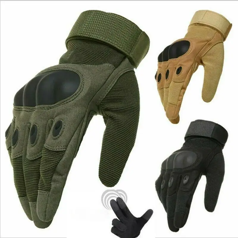 COMBAT ASSAULT HARD KNUCKLE SHOOTING GLOVES TACTICAL MILITARY GLOVES