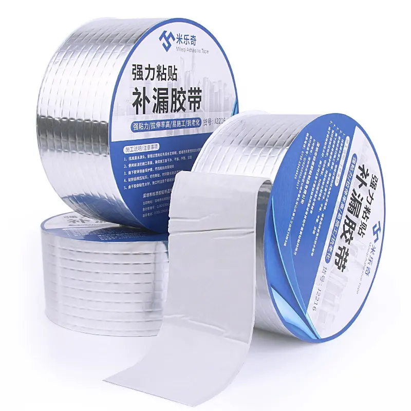 Super strong sticky aluminum foil self adhesive waterproof roof sealing butyl rubber mastic sealant tape for roofing seal repair