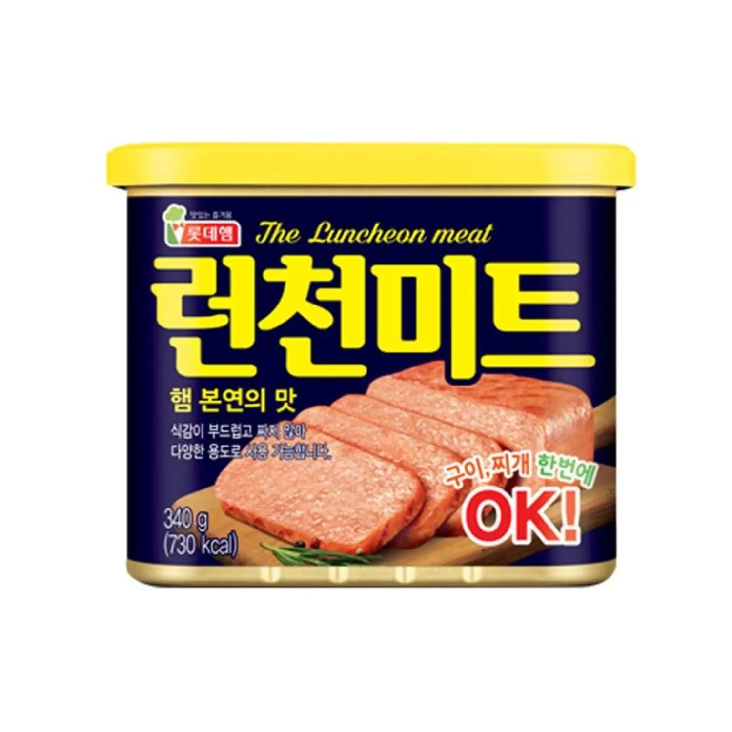 Консервированное мясо Lotte foods, обед для мяса 340 г, обед из свинины, консервированное мясо корейских брендов
