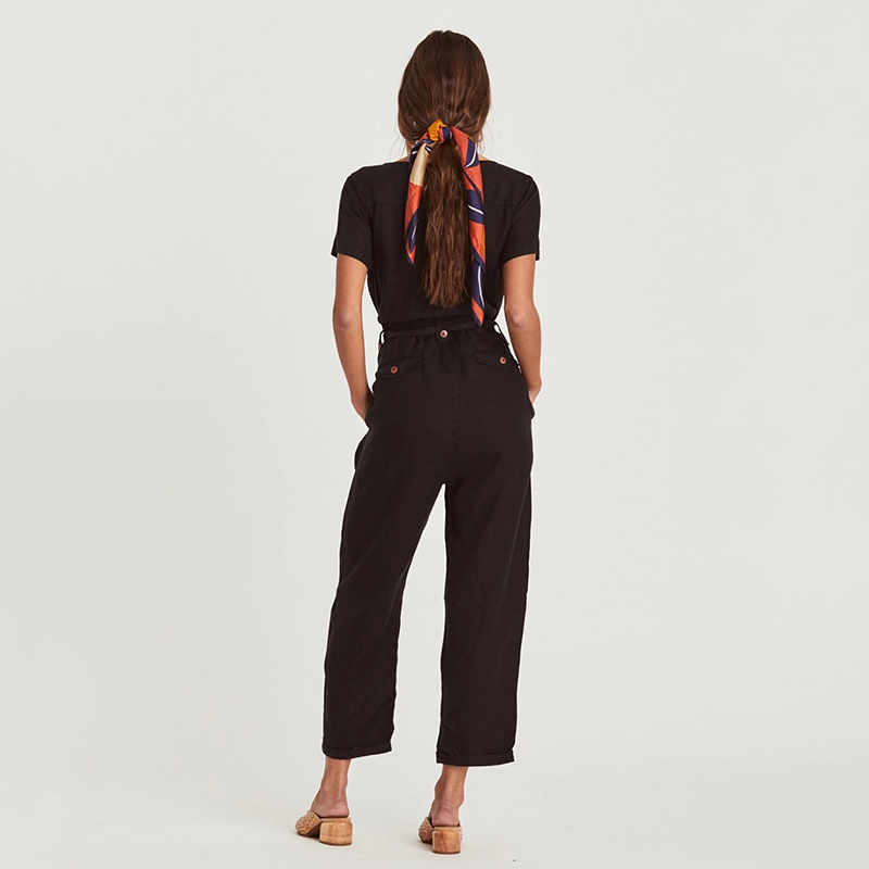 Fashion summer New Design Jumpsuit V Neck short sleeve Womens One Piece Jumpsuits Rompers