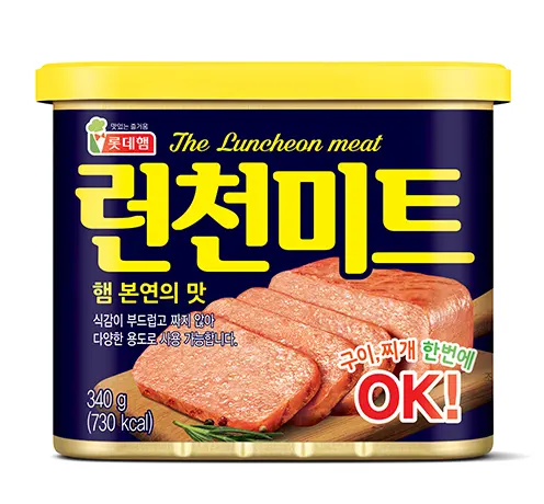 Lotte foods ланчвон для мяса, 340 г, свиной ланчвон для мяса, консервированные корейские бренды