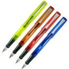 CM09F High Quality Plastic Transparent Fountain Pen with Polished Stainless Steel Nibs
