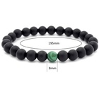 Hot Yoga Essential Oils Holder Natural Black Lava Rock Stone Elastic Beaded Diffuser Bracelet