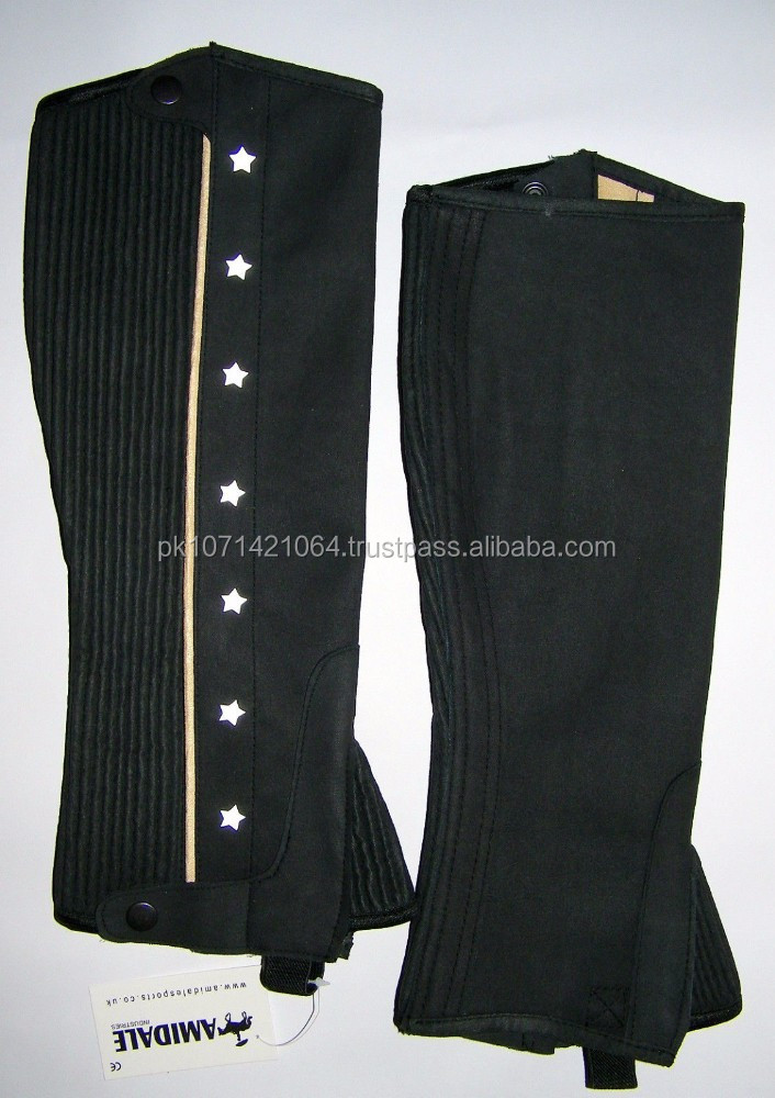 AMIDALE HALF CHAPS HORSE RIDING EQUESTRIAN BROWN AMARA BNWT