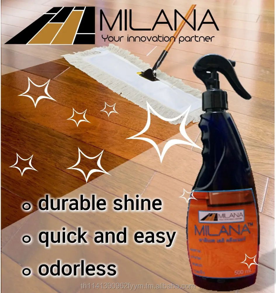 Laminate Wash Shine Gloss Floor Cleaner Polish Milana 450 Ml