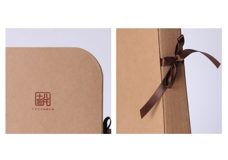 35cm height Brown color paper stool paper furniture organ kraft paper folding chair for living room and office